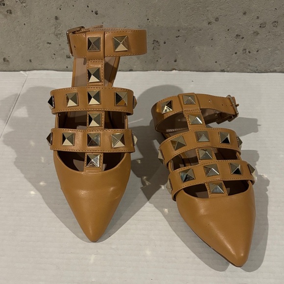 Mix No. 6 Shoes - Mix No. 6 India Stud Ankle Strap Pointed Toe Flats - Size 6.5